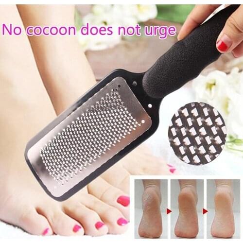 Large Stainless Steel Dead Skin Scrubber Black Foot Callus Foot For Feet Remover Rasp Scrub File Heel Plate Grat O0D1