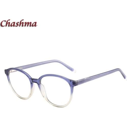 Chashma Women Spring Hinge Glasses Round Acetate Prescription Progressive Glasses Rim Super Quality Eyewear