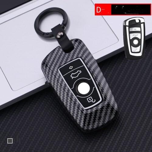 Carbon fiber Car Remote Key Case Cover bag holder For BMW 1 2 3 4 5 6 7 Series X1 X3 X4 X5 X6 F30 F34 F10 F07 F20 G30 F15 F16