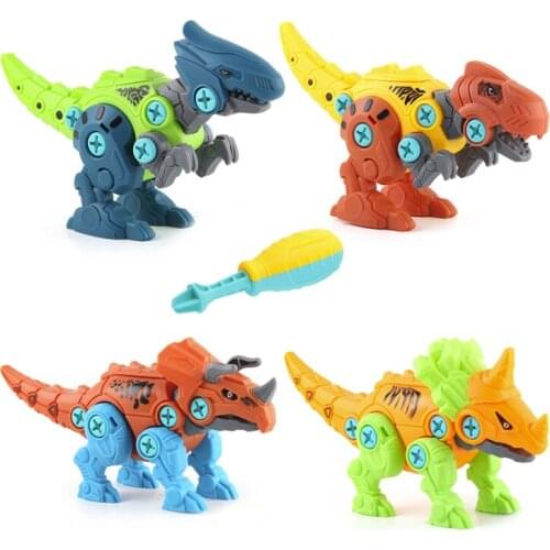 DIY Dinosaur Disassembly Assembly Toys Baby Kids Early Educational Blocks Toys With Assemble Screw Driver Nut Toys for Children