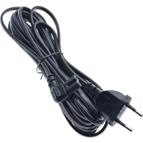 European VDE 2Pin Male Plug to Angled IEC320 C7 Female Outlet Power Cable,CEE7/16 to C7 Angled Schuko Power line cable,500cm