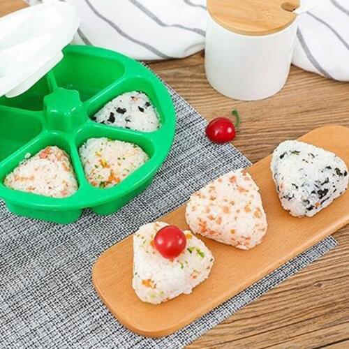 6 In 1 DIY Sushi Mold Onigiri Rice Ball Food Press Triangular Sushi Maker Mold Sushi Kit Japanese Kitchen Bento Accessories