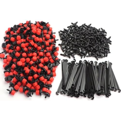 Garden Drip Irrigation Kit Micro Mist Spray Cooling System 4/7mm Hose Automatic Watering Sprinkler Dripper With Tee Connector