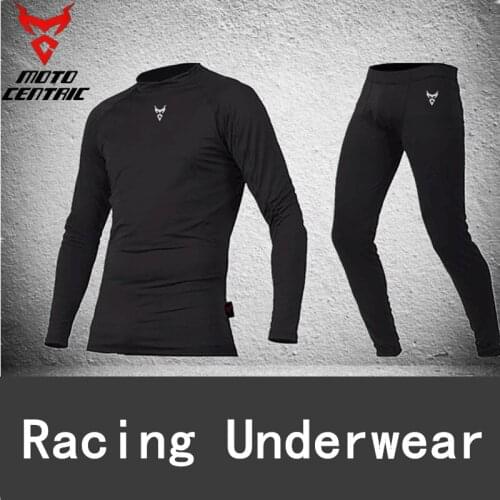 Mens Fleece Lined Thermal Underwear A Set Motorcycle Skiing Base Layer Winter Warm Long Johns Shirts & Tops Bottom Suit