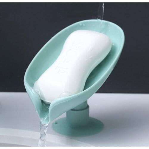 Suction Cup Soap Dish Box For Bathroom Soap Holder,Lotus Leaf Shower Holder Cute Drain Soap Shelf Container Bathroom gadgets
