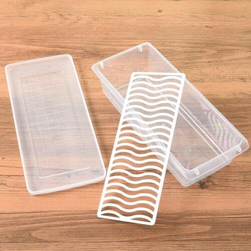 Kitchen Fridge Crisper Drain Storage Box Fruit Vegetable Meat Food Seal Storage Fresh Rectangle Organizer Space Saver Container
