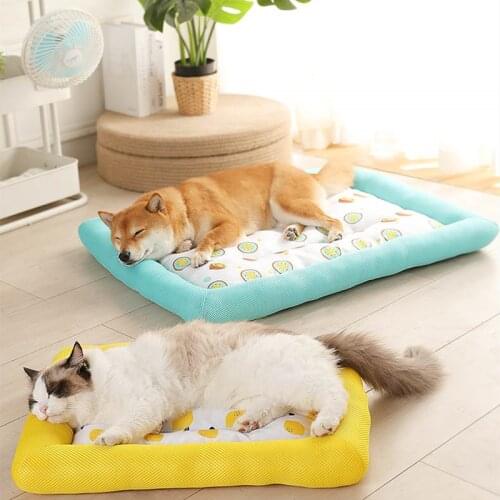 Summer Sleeping Mat Dog Beds Cooling Pad Washable Cushion Puppies Cat Accessories Sofa For Small Medium Large Pet Product