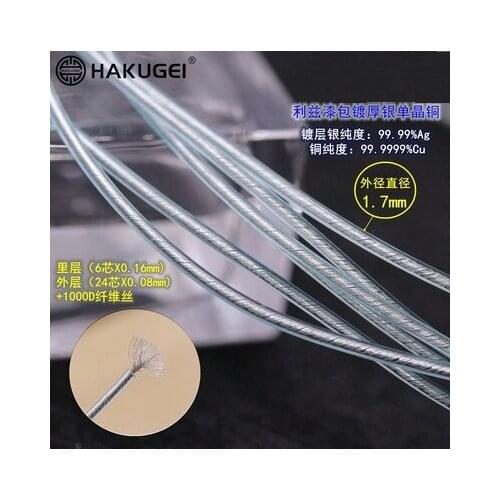Litz thick silver-plated single crystal copper headset upgrade line (OD: 1.7mm)