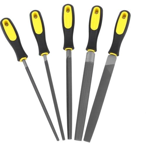 5-Piece File Set Includes 1 PCS Square/Round/Half Round/Flat/Triangular File Files