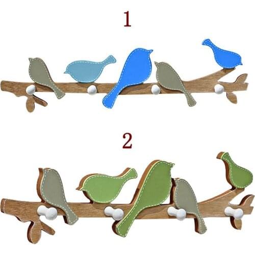 Wall Hooks Home Decoration Storage Wood Grain Storage Rack Bedroom Door After Coat