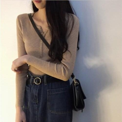 2021 Autumn Winter Knitted Women Sweater Slim Stretch Soft Vintage Pullover Female Tops Long Sleeve Casual Jumper Sweaters