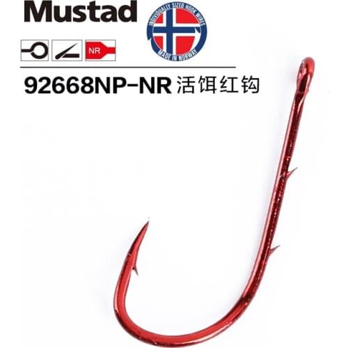 Authentic Mustad Hooks 20 Packs/lot for Live Bait Casting Fishing 92668NP-NR # Nickel Circle Jig Head Saltwater Fishing Hooks