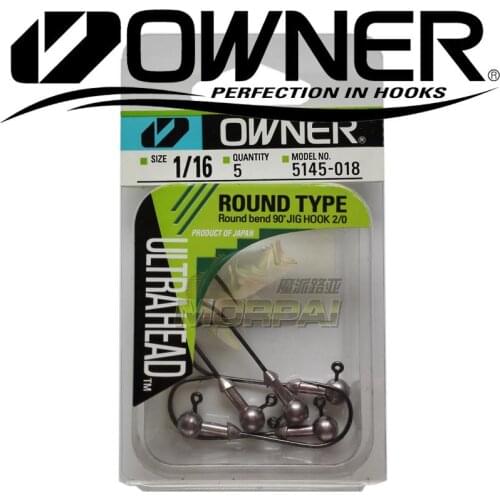 Authentic OWNER Lead Hooks 5145 Jig Bait Barbed Hook Sharp High Strength Single Hook For Soft Bait 1.8g 3.5g 7g 10g Anzol Pesca