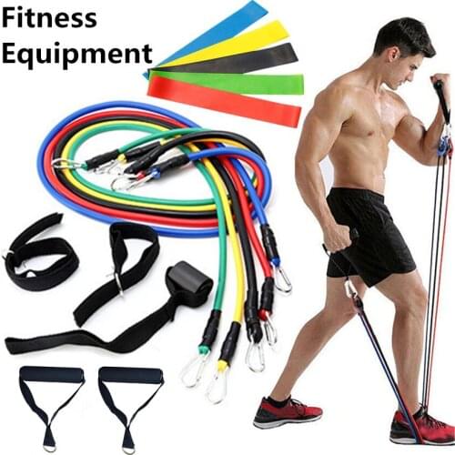 1Set Fitness Exercises Resistance Bands Rubber Expander Elastic Band With Gloves Crossfit Training Exercise Yoga Tubes Pull Rope