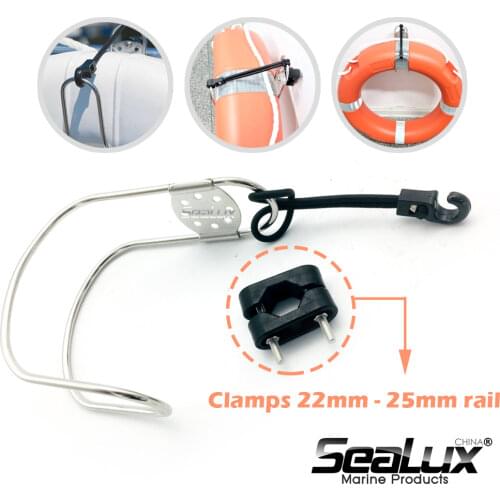 Sealux Boat Accessories Marine Stainless Steel Horseshoe Lifebuoy Bracket Life Buoys Ring Holder