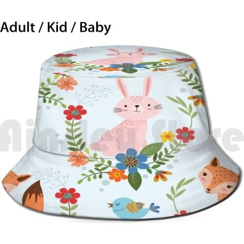 Fox Sun Hat Foldable UV Protection Fox Foxes Baby Fox Fox Little Fox Fox Fox Costume Fox Pattern Wild Forest Forest