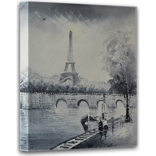 Modern home decor hand-painted oil paintings restoring ancient ways of city street landscape DM15062720