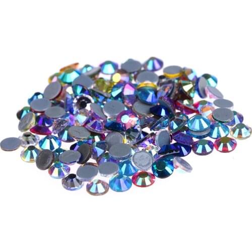SS6-SS30 Mix Size Mix Colors Iron On Hotfix Crystal Rhinestones With Glue Backing Flatback Strass Beads For Clothing Accessories