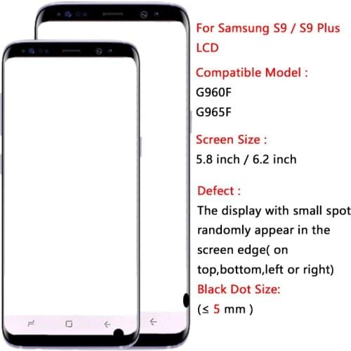 SUPER AMOLED S9 LCD For Samsung S9 Plus LCD Display Touch Screen With Frame Digitizer Assembly For Galaxy S9 SM-G960 SM-G965 LCD