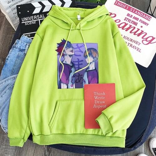 Anime Cartoon Haikyuu Satori Tendo Hoodies Sweatshirts Men / Women Pullovers Hip Hop Streetwear Harajuku Unisex Winter Clothing