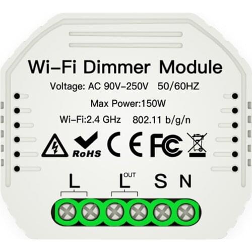 1 / 2 Gang Smart Light Switch DIY WiFi Dimmer Module APP Remote Control 2 Way Smart Home Switch Support Smart Life/Tuya