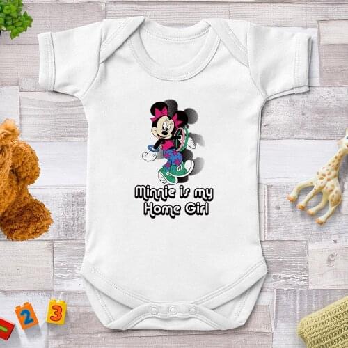2021 Baby Rompers infantil Jumpsuit Boy&girls Clothes Summer Cartoon Baby Clothes Minnie Is My Home Girl Newborn Jumpsuits