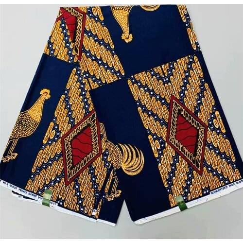2021 Nigeria Cotton Ankara wax African Prints Batik Real Wax Fabric 100%Cotton Fabric 6yards for Wedding Dress 1-57