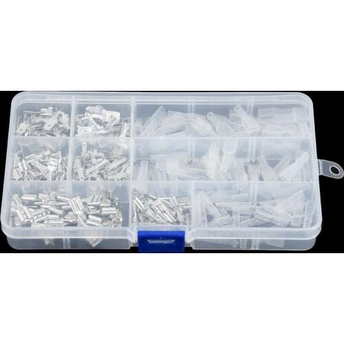 270pcs Female & Male Spade Crimp Terminal Connectors Set 2.8/4.8/6.3mm For Electrical Wire Connecting Set Wholesale