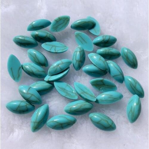 7*15mm Leaf & Horse eye Shape Vintage Turquoise Rhinestones Resin Stick On Rhinestones Stone For Wedding Dress 400pcs -S433