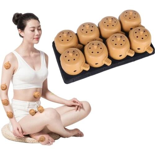 8Pcs/lot New Moxibustion Pot Chinese Traditional Physiotherapy Moxibustion Health Care
