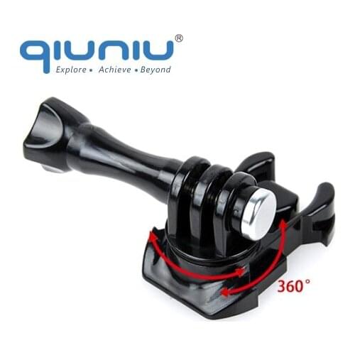 QIUNIU For GoPro Accessory 360 Degree Quick Release Buckle Basic Mount Rotating Mount for Go Pro Hero 3 3+ 4 5 6 for Xiaomi Yi