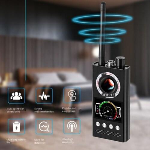 K68 Anti Spy Cam Wireless RF Signal Detector Bug GSM GPS Tracker Hidden Camera Eavesdrop Device Military Professional Finder Det