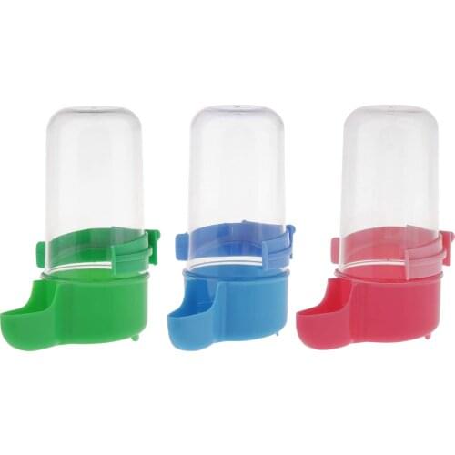 Bird Automatic Water Dispenser Safe Plastic Hanging Bird Water Feeder Bottle For Bird Cage Bird Supplies Cage Accessories