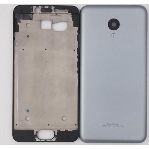 BaanSam New Screen Front Frame Battery Door Back Cover Housing Case For MEIZU M3 mini 5 Inch With Power Volume Buttons