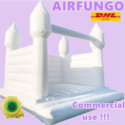 White Color Wedding Bounce House Brides Trampoline Castle