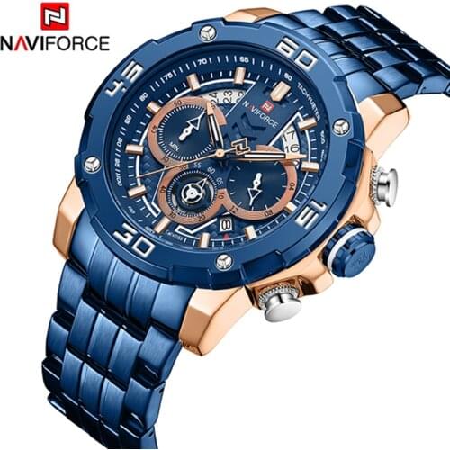 NAVIFORCE 2020 Top Brand Luxury Sport Watch Men Waterproof Homme Wristwatch orologio quarzo Relogio Masculino