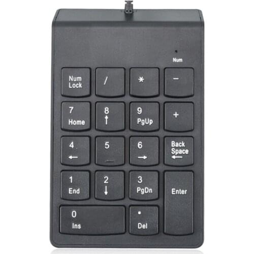Digital Keyboard USB Wired Digital Keyboard Bank Financial Payment Portable 18 Keys Register Password Digital Keyboard
