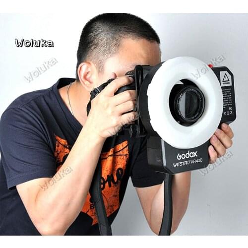 Godox AR400 400W Li-ion Battery LCD Panel Powerful Macro LED Ring Flash Speedlite Video Light Kit CD50 T03 2Y