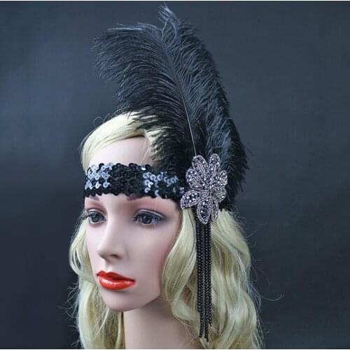 Peacock Feather Headwear Wedding Girl Bride Makeup Headdress Party Accessories Feather Hairband