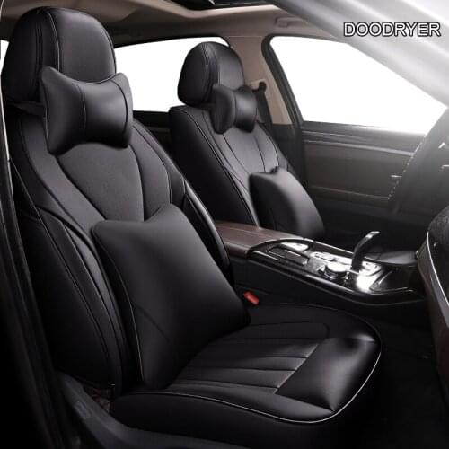 DOODRYER Custom Leather car seat cover For Hyundai Veloster LAFESTA Coupe Azera Grand SantaFe Veracruz Equus Rohens car seat