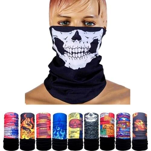 Cool Skull Cycling Bandana Magic Scarf Cycling Balaclava MTB Bike Bicycle Seamless Tubular Masks Running Face Shield Headband