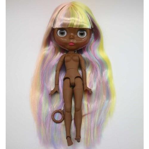 Nude Blyth Doll joint body Mixed hair Straight hair fashion doll factory doll Suitable For DIY 1028