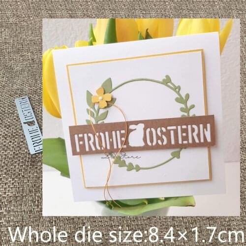 XLDesign Craft Metal Cutting Die stencil mold German happy easter decoration scrapbook Album Paper Card Craft Embossing die cuts
