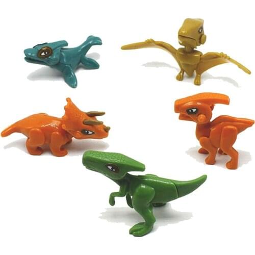 1pcs Mini Dinosaur Diy Toy Creative Pterodactyl Triceratops Tricky Tyrannosaurus Model Dinosaur Block Toy Children Birthday Gift