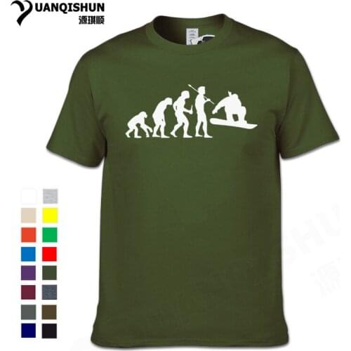 Fashion Snowboarding Evolution T-Shirt Summer New Snowboardinger T Shirt 16 Colors Men Short Sleeve O Neck Tshirt Unisex Hip Hop