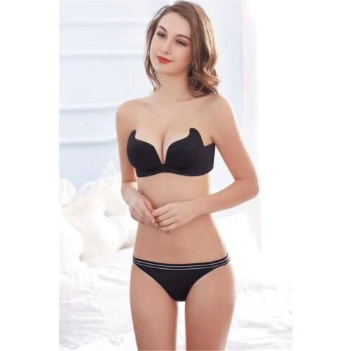 Fashion Strapless Bras Seamless Push Up Bras Half Cup Underwire Back Closure Women Underwear Invisible Bra
