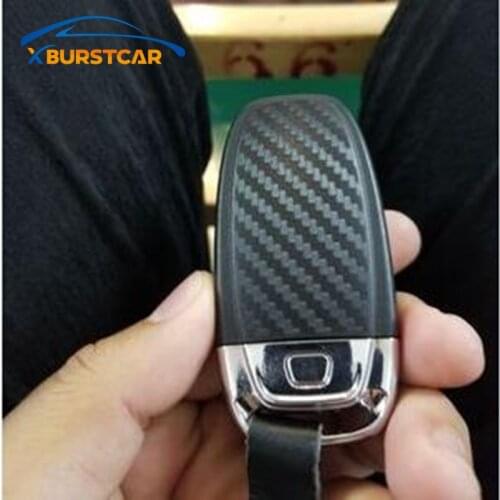 Xburstcar Carbon Fiber Car Key Protection Sticker for Audi A4 A6 RS4 A5 A7 A8 S5 RS5 Q5 S5 S6 Smart Key Refitting Accessories
