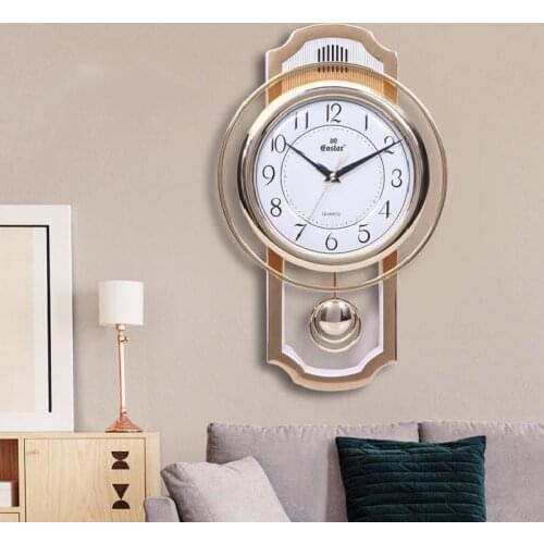 Swing Wall Clock Creative Dynamic 16 Kinds Of Music Reporting Living Room Clock Bedroom Decoration Silent Pendulum Clock
