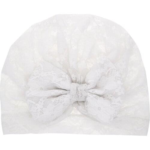 New Bow Baby Girl Hat Elastic Baby Beanie for Girls Infant Turban Hat Lace Soft Toddler Baby Hat Kids Cap 1-3 Years