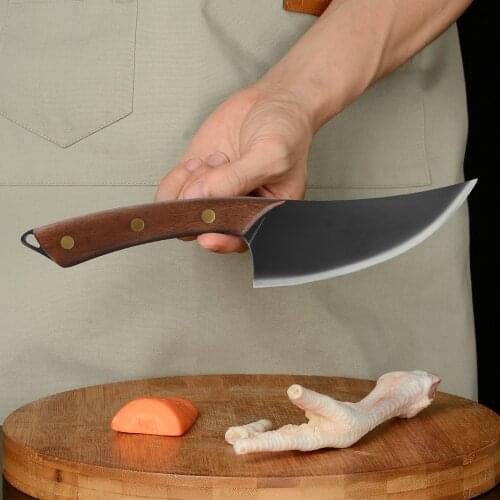 Camping Hunting Serbian Knife Slicing Butcher Boning Knife Forging Knife Tool Handmade High-carbon Clad Steel Full Tang